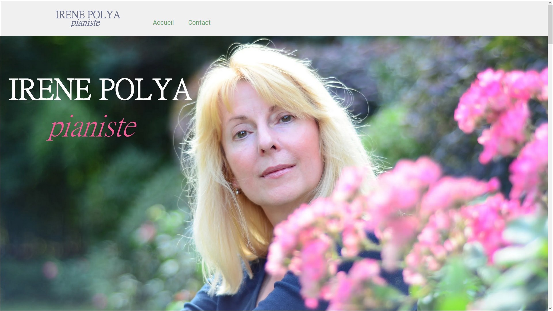 exemple de site web pour Irne Polya pianiste fait avec rapido web